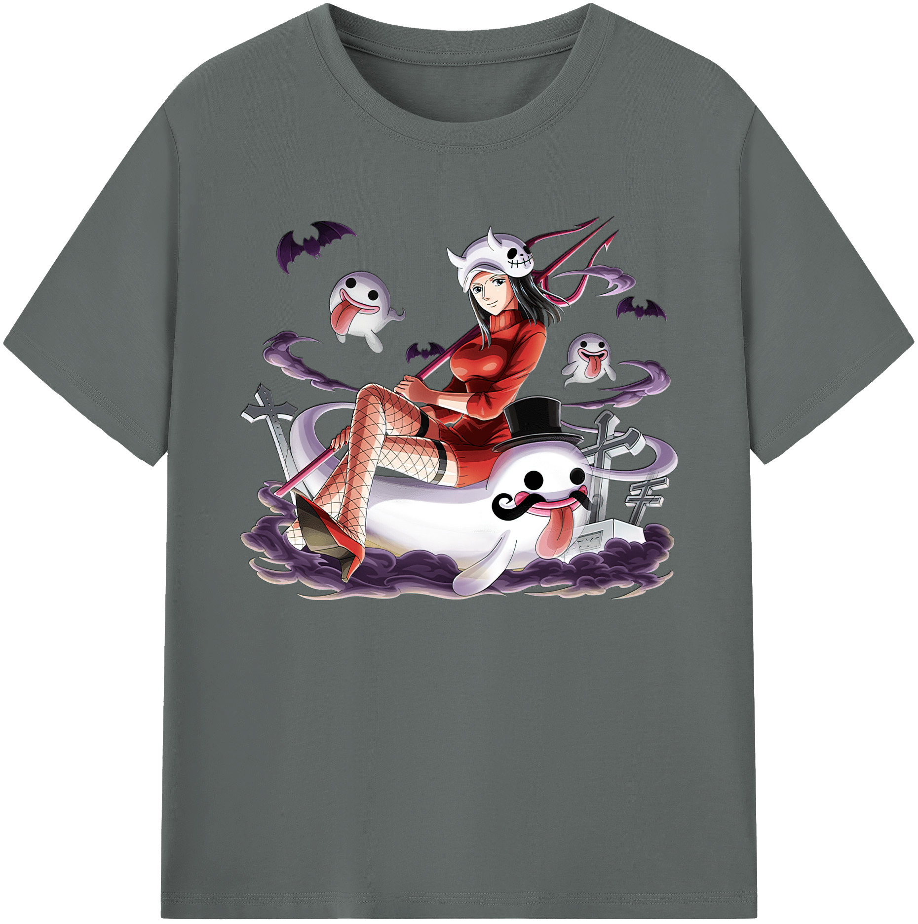 ワンピース ニコ・ロビン ONE PIECE Nico Robin 綿100％ メンズ半袖Tシャツ｜肌触りやわらか＆通気性